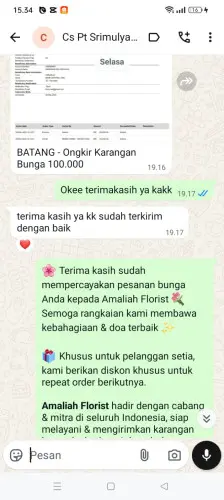 Testimonial Papan Bunga kurungkambing