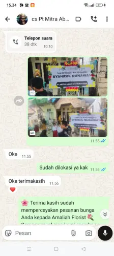 Testimonial Papan Bunga kurungkambing