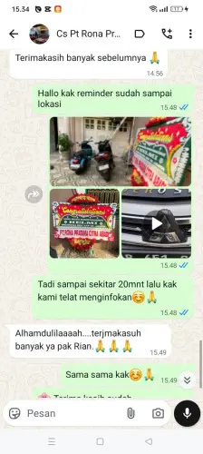 Testimonial Papan Bunga kurungkambing